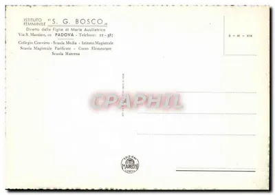 Facciata dell'Istituto — Istituto Femminile 'S. G. Bosco' — wydawnictwo Mareoni, Genua — Rewers
