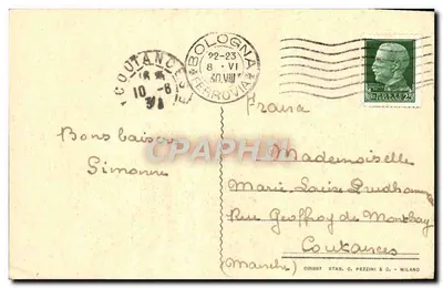 Grobowiec św. Dominika — Bologna — wydane przez Stab. C. Pezzini & C. Milano — Rewers