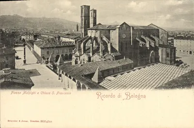 Piazza Malpighi i kościoł S. Francesco — Bologna — Römmler & Jonas, Dresden, n° 8916