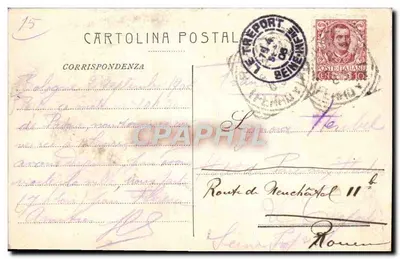 Bologna — Wieża Asinelli i Wieża Garisenda — Wydawca L. Gagliardi - Bologna — Rewers