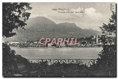 Lago Maggiore — Pailanza vista da Ilha Mãe — G.S. Pallanza