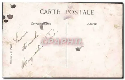Miłośnicy pod księżycem — tekst poetycki — Marque J.C. n°7514 — Rewers