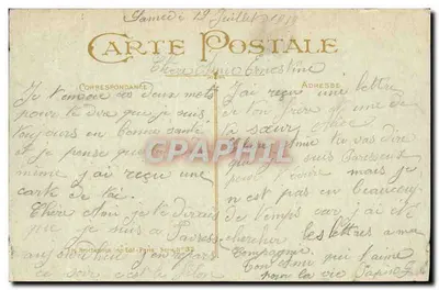 Envío de un corazón amante — Edición Brochetaux, serie N° 32 — Reverso