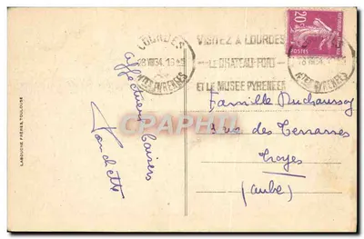 Lourdes — Vue générale sur la Basilique, de la Route de Pau — Labouche Frères, Toulouse, n° 562 — Verso