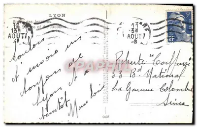 Piazza dei Giacobini — Lione — Editore Estel, n° 0507 — Verso