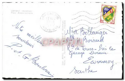Plac Alsacji i Lotarynii — Lorient — Wydawca Jean Avill, nr 1743 — Rewers