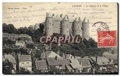 Luynes — O Castelo e a Vila — Péricat, livraria, Tours, n°103