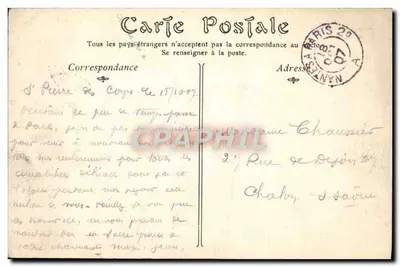 Luynes — O Castelo e a Vila — Péricat, livraria, Tours, n°103 — Verso