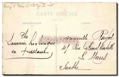 O gabinete de trabalho de Buffon — Montbard (Côte-d'Or) — H. G. Daloz, foto Montbard — Verso