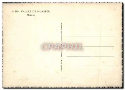 Dal van Munster — Metzeral — Edities van Kunst I. Arnold — Achterkant