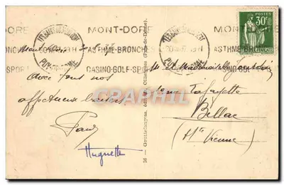 Le Mont-Dore — Vista geral — Goutte-Carros, editor n°36 — Verso