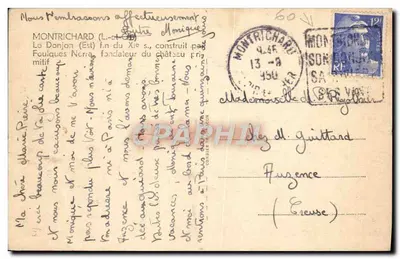 Zamek w Montrichard — ruiny i kościoł — C. Impr. (nieznany wydawca) — Rewers
