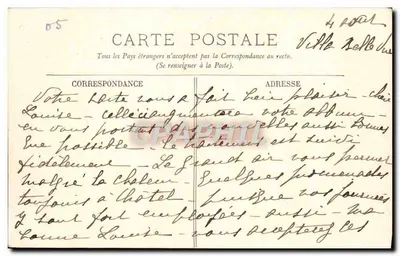 Castelo de Maulmont — A Auvergne pitoresca — Editor V. F. Hatt, n° 1085 — Verso