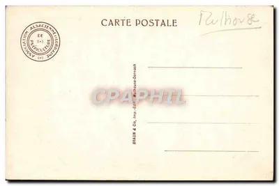 Matka z dwoma dziećmi — scena wewnętrzna — wydawca BRAUN & Cie, Mulhouse — Rewers