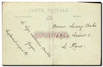 Stara pocztówka Dijon Ulica Claude Ramey Halles Centrales — Rewers