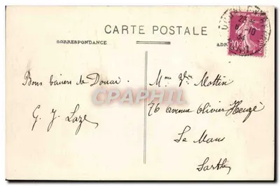 Douai - Rue de l'Université - Dzwonnica — E. Baron, fotograf z Douai — Rewers