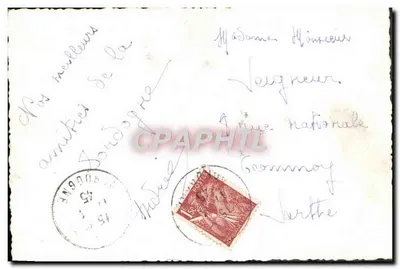 Edifício moderno com varanda — Gourdon — editor desconhecido, número de série não visível — Verso