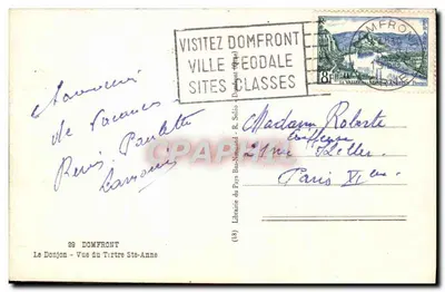 O Donjon — Vista do Tertre Ste-Anne — Librairie du Pays Bas-Normand — Verso