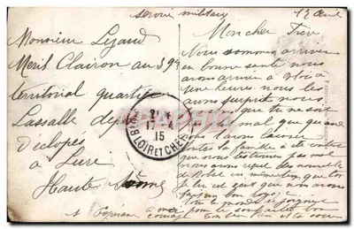 Alsace la France — scène de guerre avec soldat français et soldat allemand, éditeur Maoulanger, n°72 — Verso