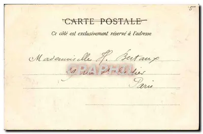 FALAISE — A Fonte de Arlette — A Bilhete postal antigo Paris, n°16 — Verso