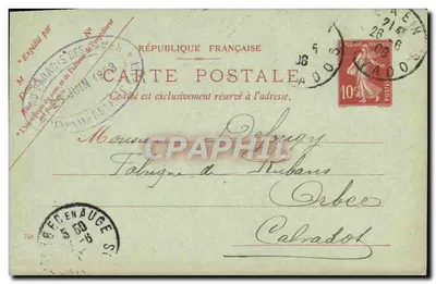 Carta postal da República francesa — expedida de Béthune (Pas-de-Calais) em torno de 1913 — editor não identificado