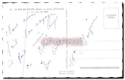 Le Pin au Haras (Orne) — Wyruszenie w wycieczkę — Dzień Świąteczny — Wydawnictwo Gaby — Rewers