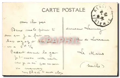 St-Malo — O Grande Bey com maré baixa — A. Lamiré Editor, Rennes — Verso