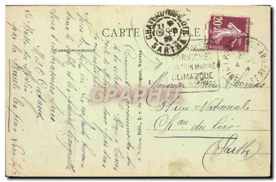 La Baule-les-Pins — A Entrada do Parque das Dryades — J. X. MAUS, Editor — Verso