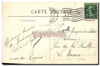 Montmartre — A Rue de la Barre à noite — G C A. Paris n° 959 — Verso