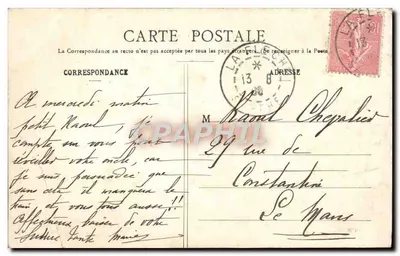 Paysan de Sainte-Anne — Coleção H. Laurent, Port-Louis — n° 634 — Verso