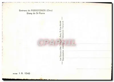 Jezioro St-Pierre — Otoczenie PIERREFONDS (Oise) — Wydawnictwo Sztuki 'VYVON', Paryż — Rewers