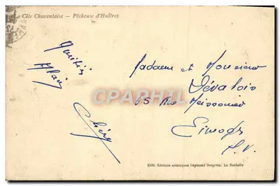 Płetwal z Fouras — Ramontey — Wydawnictwo artystyczne Raymond Bergevin, La Rochelle, nr 2330 — Rewers