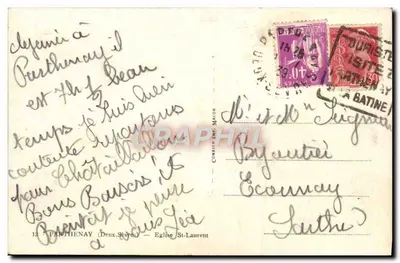 Kościół św. Laurenta w Partenay — Deux-Sèvres — wydawca Cim — Rewers