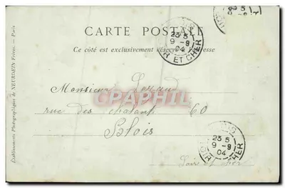 Blois — Vista tomada desde el Camino de Hierro — G. H. Phot — Reverso