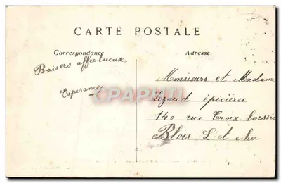 Blois — Entrada do Castelo — Fachada de Luís XII — Coleção L. Portelance, Le Raincy — Verso