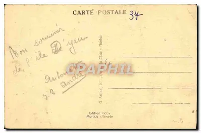 Fromentine (Vendée) — Parowóz "Insula-Oya" wykonuje trasę z Fromentine do Wyspy Yeu w 1h.40 — Gaby — Rewers