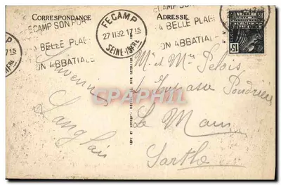 Fécamp — Le scogliere del Trou du Chien — LL — Verso
