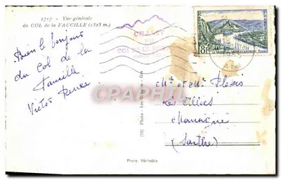 La Faucille — Ogólny widok pasma 1393 m — wydawca C.A.P. nr (55) — Rewers