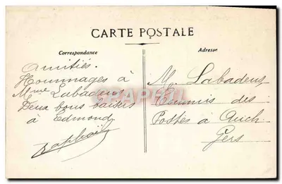 Avignon — Pałac Papieży, Widok z Barthelasse — Éd. L. Prévot Avignon — Rewers