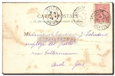 Biarritz — Widok z wieży morskiej — B.J.C., Paryż — Rewers