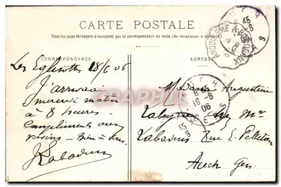 Les Eglisottes, perto de Coutras — O grande ponte sobre a Dronne — Henry Guillier, 34, 42 bis e 44, rue Fonneuve — Verso