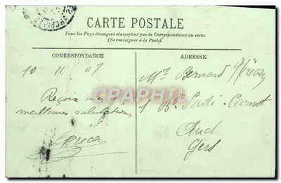 Paryż — Widok ulicy Paix i bulwaru Kapucynów z placu Opery — LL. n°779 — Rewers