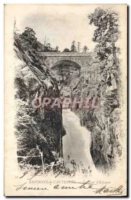 Environs de Cauterets — O Pont da Espanha — Editor: C. Dufour, n°27