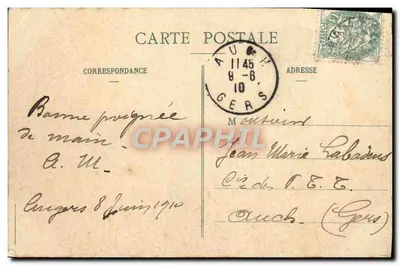 Angers — Guia de recordações de Angers — Editor L'Épouse — Verso