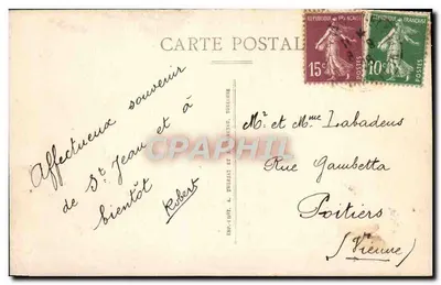 Saint-Jean-d'Angély — Stadhuis en Beeld Regnaud — Edit. A. Rogé — Achterkant