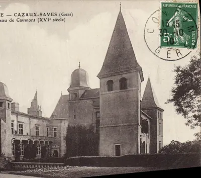 Castelo de Cazaux-Savès (Gers) — Castelo de Caumont (século XVI) — editor não visível