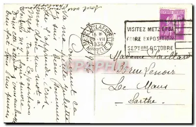 Metz — A Catedral (lado Oeste) — Efeito de Noite — Editor: M. L. (logotipo na parte inferior direita) — Verso