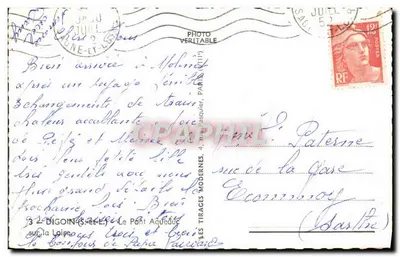 Most aqueduct w Digoin — na Loarze — Wydawca: Les Tirages Modernes, n°3 — Rewers
