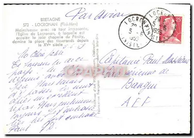 Igreja de Locronan — Bretanha — Éditions d'Art Jos — Verso