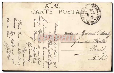 Moulins — Hotel de Ville i Kasa Oszczędności — Wydawnictwo Francuskiej Administracji, wyd. Raquet, nr 2 — Rewers